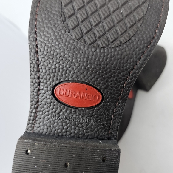 Durango Engineer Harness Boots Size 8.5 EE Square Toe Biker Brown Leather DB514. - Picture 14 of 15